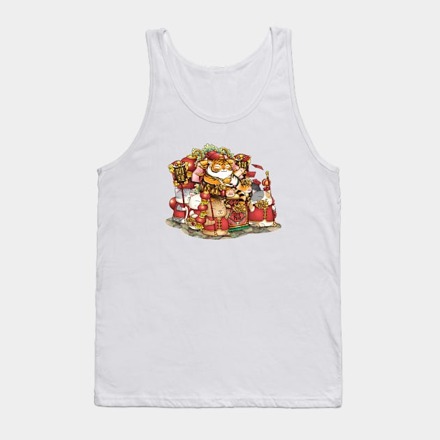 Chinese New Year Cute Tiger and Cat Tank Top by Takeda_Art